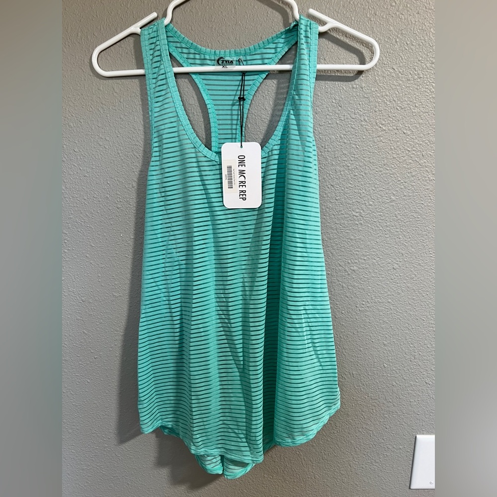 Zyia Women’s Mint Green Striped Racerback Tank